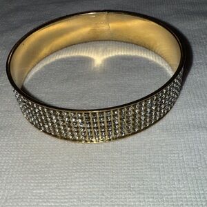 Elegant Gold and Silver Tone Bangle Bracelet